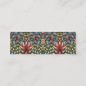 William Morris Snakeshead Floral Pattern Mini Visitekaartje (Achterkant)