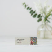 William Morris Snakeshead Floral Pattern Mini Visitekaartje (Staand voorkant)