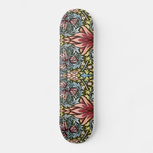 William Morris Snakeshead Floral Pattern Persoonlijk Skateboard (Voorkant)