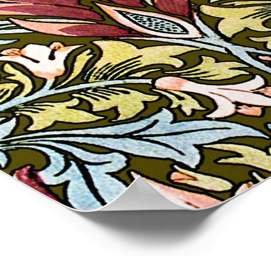 William Morris Snakeshead Floral Pattern Poster (Hoek)