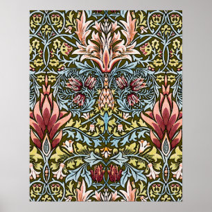William Morris Snakeshead Floral Pattern Poster