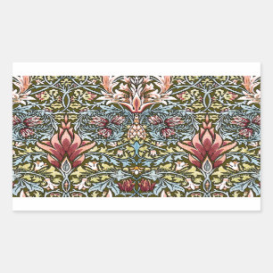William Morris Snakeshead Floral Pattern Rechthoekige Sticker