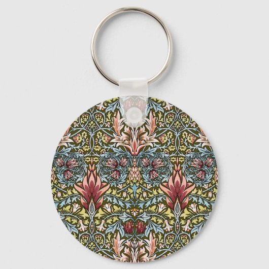 William Morris Snakeshead Floral Pattern Sleutelhanger (Voorkant)