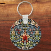 William Morris Snakeshead Floral Pattern Sleutelhanger (Voorkant)