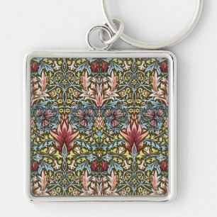 William Morris Snakeshead Floral Pattern Sleutelhanger