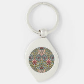 William Morris Snakeshead Floral Pattern Sleutelhanger (Voorkant)