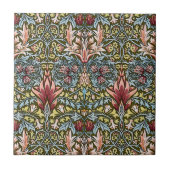 William Morris Snakeshead Floral Pattern Tegeltje (Voorkant)