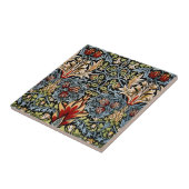 William Morris Snakeshead Floral Pattern Tegeltje (Zijkant)