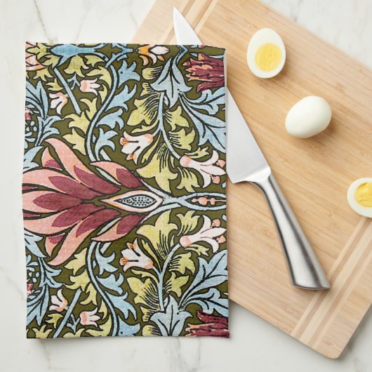 William Morris Snakeshead Floral Pattern Theedoek (Quarter Fold)