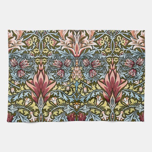 William Morris Snakeshead Floral Pattern Theedoek (Horizontaal)