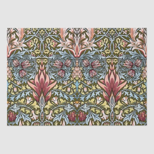 William Morris Snakeshead Floral Pattern Tissuepapier (Voorkant)