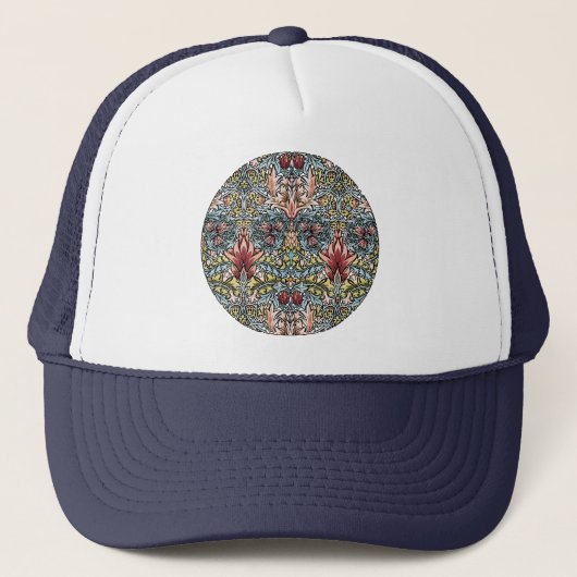 William Morris Snakeshead Floral Pattern Trucker Pet (Voorkant)