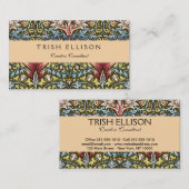 William Morris Snakeshead Floral Pattern Visitekaartje (Voorkant / Achterkant)