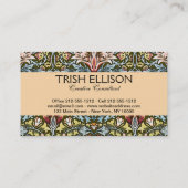 William Morris Snakeshead Floral Pattern Visitekaartje (Achterkant)