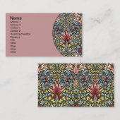 William Morris Snakeshead Floral Pattern Visitekaartje (Voorkant / Achterkant)