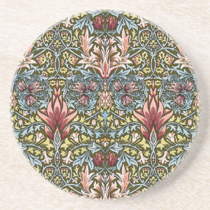 William Morris Snakeshead Floral Pattern Zandsteen Onderzetter