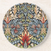 William Morris Snakeshead Floral Pattern Zandsteen Onderzetter (Voorkant)