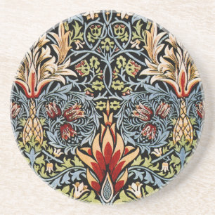 William Morris Snakeshead Floral Pattern Zandsteen Onderzetter