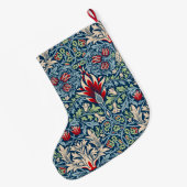 William Morris Snakeshead Fritillary Floral Design Grote Kerstsok (Achterkant (Hangend))