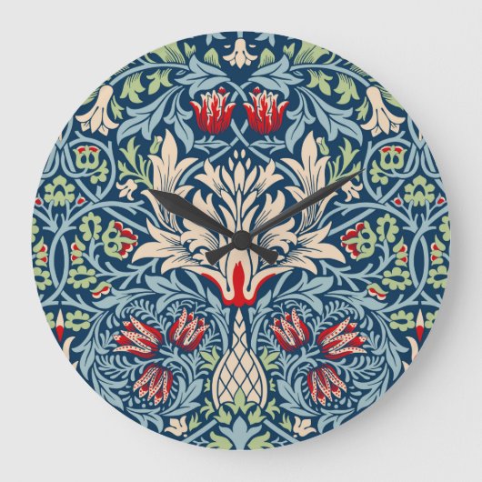 William Morris Snakeshead Fritillary Floral Design Grote Klok (Voorkant)