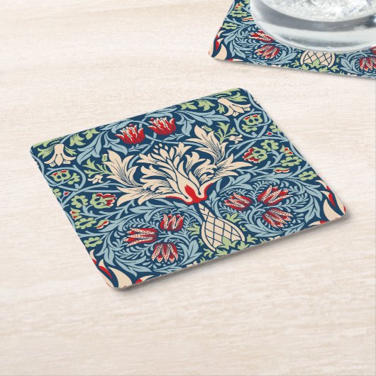 William Morris Snakeshead Fritillary Floral Design Kartonnen Onderzetters (Schuin)