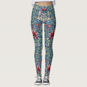 William Morris Snakeshead Fritillary Floral Design Leggings (Voorkant)