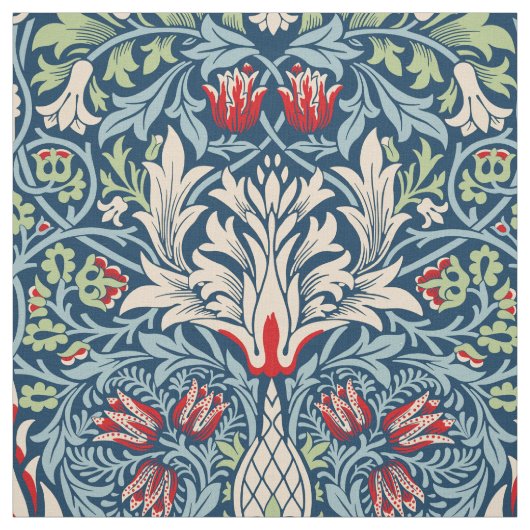 William Morris Snakeshead Fritillary Floral Design Stof (Swatch)