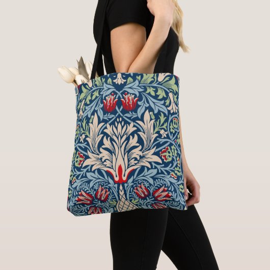 William Morris Snakeshead Fritillary Floral Design Tote Bag (Dichtbij)