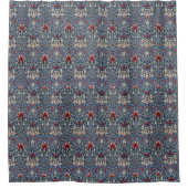  William Morris Snakeshead Fritillary Red Douchegordijn (Voorkant)