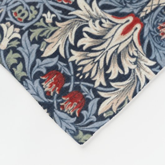  William Morris Snakeshead Fritillary Red Fleece Deken (Hoek)