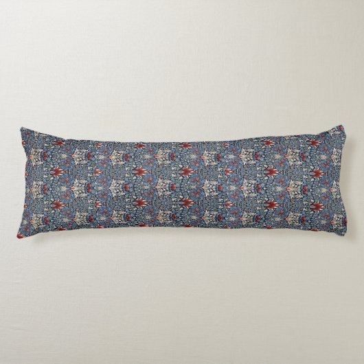 William Morris Snakeshead Fritillary Red Lichaamskussen (Voorkant)