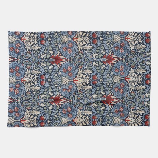  William Morris Snakeshead Fritillary Red Theedoek (Horizontaal)