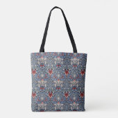  William Morris Snakeshead Fritillary Red Tote Bag (Achterkant)