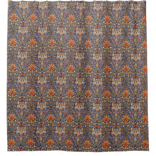 William Morris Snakeshead Shower Curtain Douchegordijn (Voorkant)
