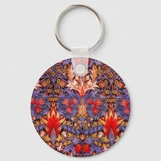 William Morris Snakeshead Vintage Floral Sleutelhanger (Voorkant)