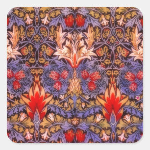 William Morris Snakeshead Vintage Floral Vierkante Sticker