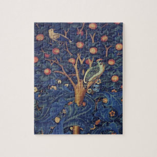 William Morris Specht Tapijt Blauwe Ontwerp Legpuzzel