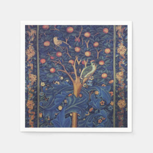 William Morris Specht Tapijt Blauwe Ontwerp Servet