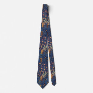 William Morris Specht Tapijt Blauwe Ontwerp Stropdas