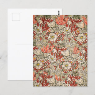William Morris Spring Compton Bloem  Rood Briefkaart