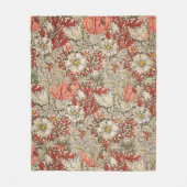 William Morris Spring Compton Bloem  Rood Fleece Deken (Voorkant)