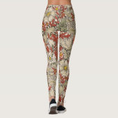 William Morris Spring Compton Bloem Rood Leggings (Achterkant)