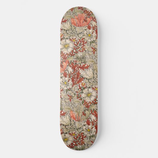 William Morris Spring Compton Bloem Rood Persoonlijk Skateboard (Voorkant)