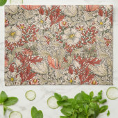 William Morris Spring Compton Bloem Rood Theedoek (Gevouwen)