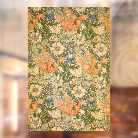 William Morris Spring Compton Bloemen Festival Raamsticker (Vel 2)