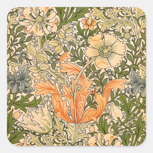 William Morris Spring Compton Bloemen Festival Vierkante Sticker (Voorkant)