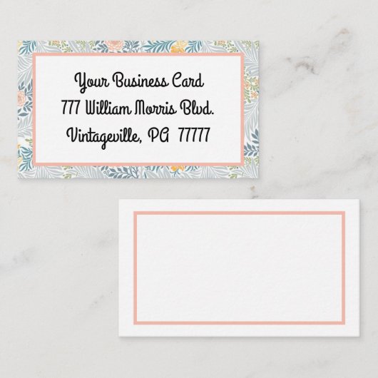  William Morris Spring Meadow Visitekaartje (Voorkant / Achterkant)