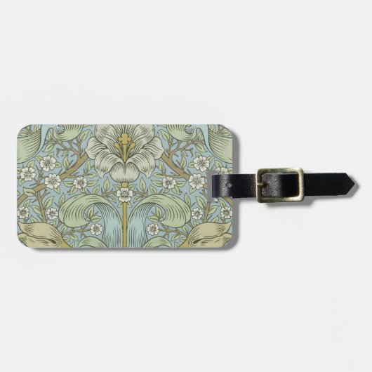 William Morris Spring Thicket: Antiek Bloemen Bagagelabel (Voorkant horizontaal)