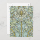 William Morris Spring Thicket: Antiek Bloemen Briefkaart (Voorkant / Achterkant)
