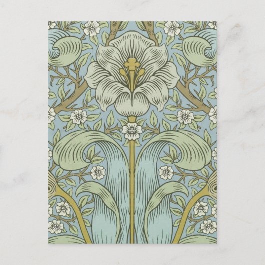 William Morris Spring Thicket: Antiek Bloemen Briefkaart (Voorkant)